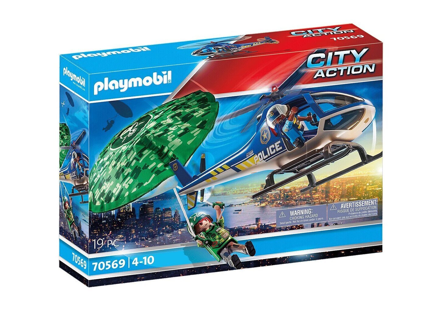 70569 PLAYMOBIL® City Action, poliisitehtävä: laskuvarjoetsintä hinta ja tiedot | LEGOT ja rakennuslelut | hobbyhall.fi