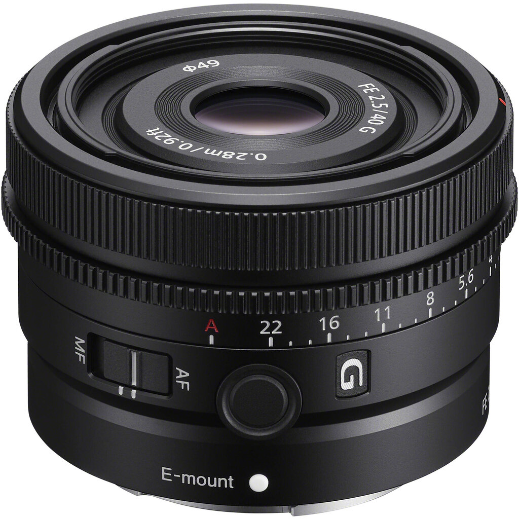 Sony FE 40mm F2.5 G (Black) | (SEL40F25G) hinta ja tiedot | Objektiivit | hobbyhall.fi