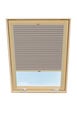 Laskostettu verho kattoikkunaan Velux, 66x118 cm, beige B-306000