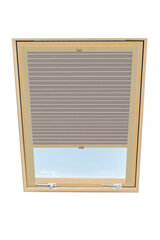 Laskostettu verho kattoikkunaan Velux, 78x118 cm, beige B-306000 hinta ja tiedot | Rullaverhot | hobbyhall.fi