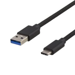 Deltaco USBC-1284, USB A, USB C, 1m hinta ja tiedot | Deltaco Puhelimet, älylaitteet ja kamerat | hobbyhall.fi