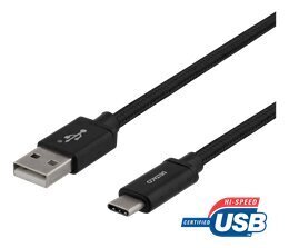 Deltaco USBC-1134M, USB A, USB C, 2m hinta ja tiedot | Deltaco Puhelimet, älylaitteet ja kamerat | hobbyhall.fi