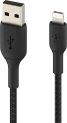 BELKIN Punottu A-LTG 1M BLK hinta ja tiedot | Puhelinkaapelit | hobbyhall.fi