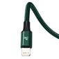 Baseus Rapid 3in1 USB Type C - USB Type C / Lightning / micro USB -kaapeli 20 W 1,5 m Vihreä (CAMLT-SC06) hinta ja tiedot | Puhelinkaapelit | hobbyhall.fi