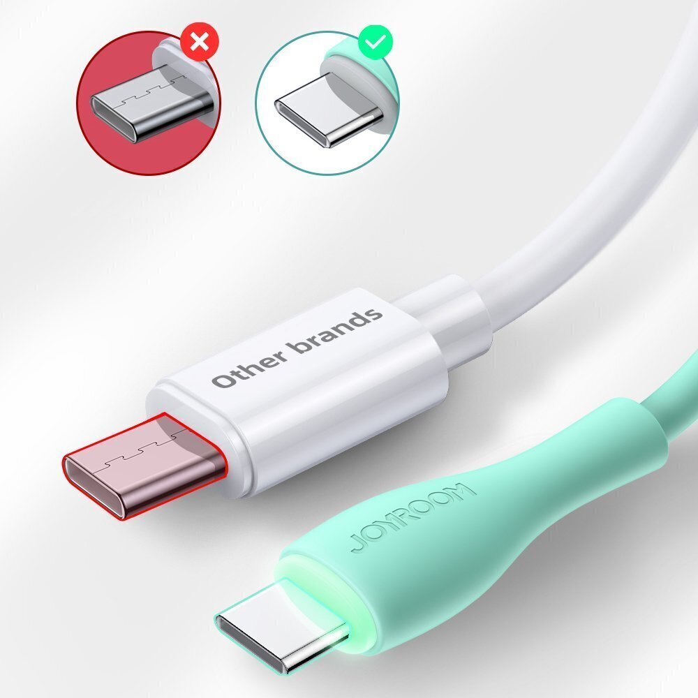 Joyroom USB - C-tyypin USB-kaapeli 3 A 1 m valkoinen (S-1030M8) hinta ja tiedot | Puhelinkaapelit | hobbyhall.fi