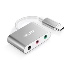 Choetech USB Type C - Mini Plug 3,5 mm Audio Converter Adapter Harmaa (HUB-A02GY) hinta ja tiedot | Puhelinkaapelit | hobbyhall.fi