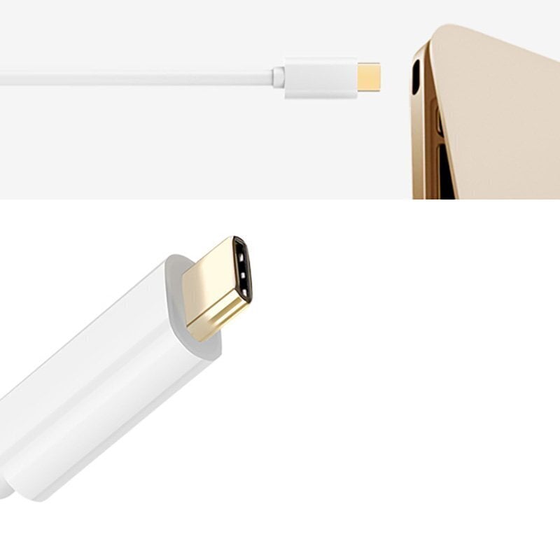 Ugreen USB Type C (urosliitäntä) - HDMI (naarasliitäntä) -sovitin valkoinen (40273) hinta ja tiedot | Puhelinkaapelit | hobbyhall.fi
