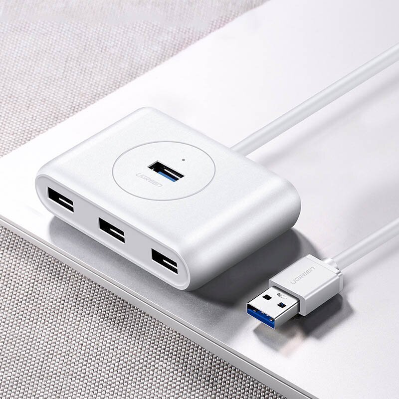 Ugreen monikäyttöinen USB-jakaja Type c - 4 x USB 3.0 1m valkoinen (CR113) hinta ja tiedot | Puhelinkaapelit | hobbyhall.fi