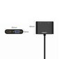 Ugreen mini HDMI (uros) - VGA (naaras) / HDMI (naaras) + minipistoke 3,5 mm (naaras) sovitin musta (CM101) hinta ja tiedot | Puhelinkaapelit | hobbyhall.fi