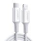 Ugreen MFi-sertifioitu USB-C-Lightning-kaapeli, 3 A, 2 m, valkoinen (US171) hinta ja tiedot | Puhelinkaapelit | hobbyhall.fi