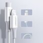 Ugreen MFi-sertifioitu USB-C-Lightning-kaapeli, 3 A, 1,5 m, valkoinen (US171) hinta ja tiedot | Puhelinkaapelit | hobbyhall.fi