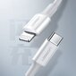 Ugreen USB C–Lightning Kaapeli, 3 A ,0,25 m, valkoinen (US171) hinta ja tiedot | Puhelinkaapelit | hobbyhall.fi