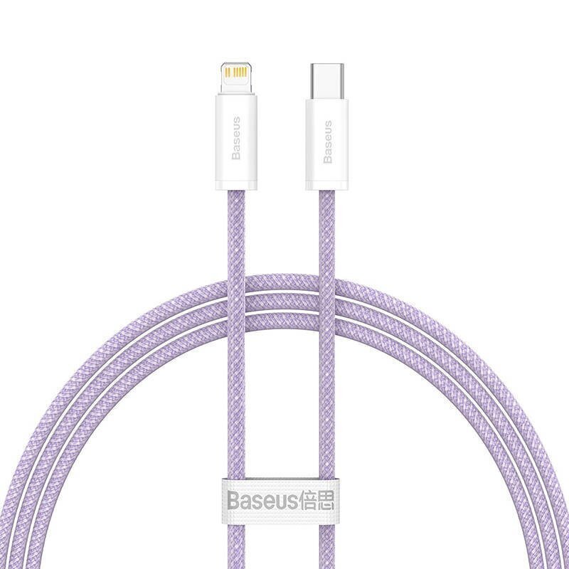 USB C kaapeli Lightning Base Dynamic Series sarjalle, 20 W, 1 m (violetti) hinta ja tiedot | Puhelinkaapelit | hobbyhall.fi