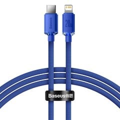 Baseus Crystal Shine -sarjan nopea lataus datakaapeli C-tyypin USB Lightning 20W 1,2m sininen (CAJY000203) hinta ja tiedot | Puhelinkaapelit | hobbyhall.fi