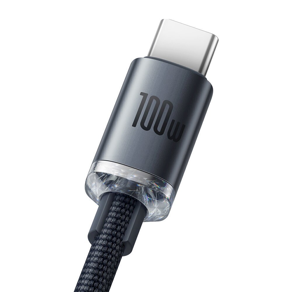 Baseus crystal shine sarja nopea latausdatakaapeli USB Tyyppi A USB Tyyppi C100W 1,2m musta (CAJY000401) hinta ja tiedot | Puhelinkaapelit | hobbyhall.fi