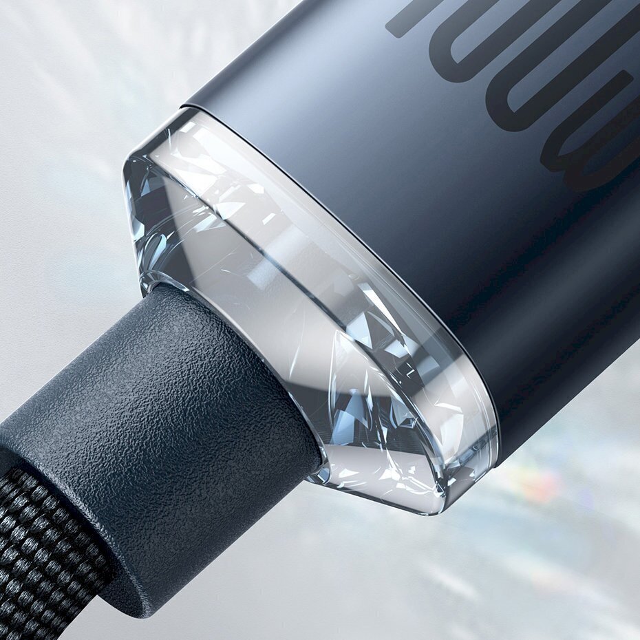 Baseus Crystal Shine -sarjan kaapeli USB-kaapeli nopeaan lataukseen ja tiedonsiirtoon USB Type C - USB Type C 100W 2m musta (CAJY000701) hinta ja tiedot | Puhelinkaapelit | hobbyhall.fi