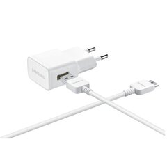 Samsung EP-TA10EWE Universal Adaptive USB Plug 2A Super Fast Laturi 10,6W + Micro USB 21pin kaapeli (EU Blister) hinta ja tiedot | Puhelimen laturit | hobbyhall.fi