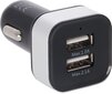 Autolaturi (2xUSB) Micro USB -kaapelilla 2xUSB, USAMS, 2.1A, musta hinta ja tiedot | Puhelimen laturit | hobbyhall.fi