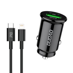 Dudao-autolaturi USB-porteilla QC3.0 + Type C PD musta + USB-C kaapeli - Lightning 18W musta (R3PRO) hinta ja tiedot | Puhelimen laturit | hobbyhall.fi