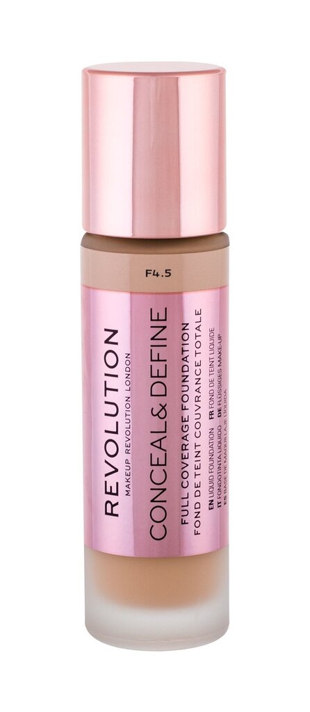 Makeup Revolution London Conceal and Define Full Coverage 23 ml, F4.5 hinta ja tiedot | Meikkivoiteet ja puuterit | hobbyhall.fi