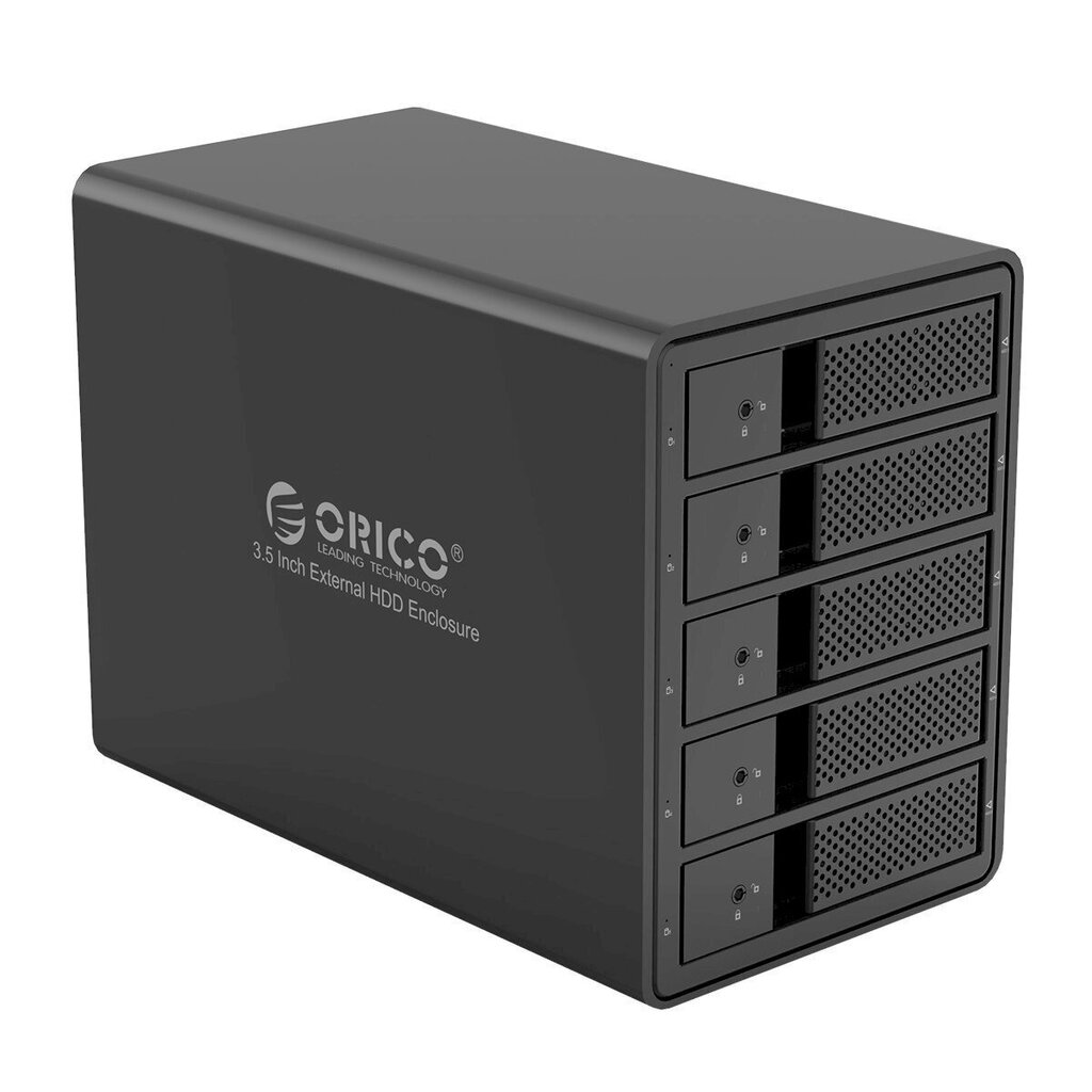 Kiintolevykotelo Orico HDD, 3,5 tuumaa, 5-paikkainen, USB 3.0 tyyppi B hinta ja tiedot | Adapterit | hobbyhall.fi