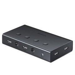 Ugreen KVM (näppäimistön videohiiri) kytkin 4 x 1 HDMI (naarasliitäntä) 4 x USB (naarasliitäntä) 4 x USB Type B (naarasliitäntä) Musta (CM293) hinta ja tiedot | Adapterit | hobbyhall.fi