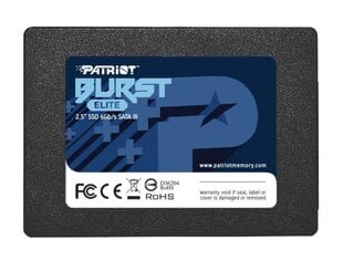 Sisäinen levy Patriot PBE240GS25SSDR hinta ja tiedot | Patriot Tietokoneet ja pelaaminen | hobbyhall.fi