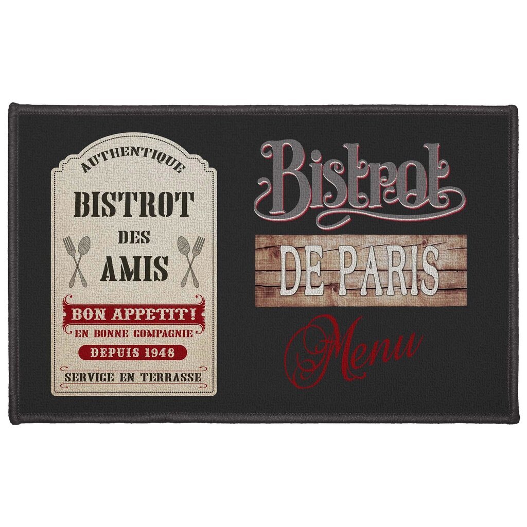 Ovimatto Bistrot Des Amis 50x80 cm hinta ja tiedot | Ovimatot | hobbyhall.fi