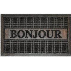 Ovimatto Bonjour Musta 45x75 cm hinta ja tiedot | Ovimatot | hobbyhall.fi