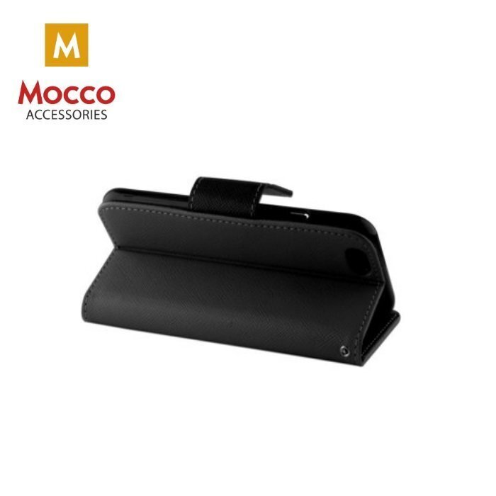 Mocco Fancy Book Case For Apple iPhone XS / X Black hinta ja tiedot | Puhelimen kuoret ja kotelot | hobbyhall.fi