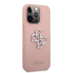 GUHCP13LSA4GSPI Guess PU Saffiano suuri 4G metallilogokotelo iPhone 13 Prolle Pink hinta ja tiedot | Puhelimen kuoret ja kotelot | hobbyhall.fi