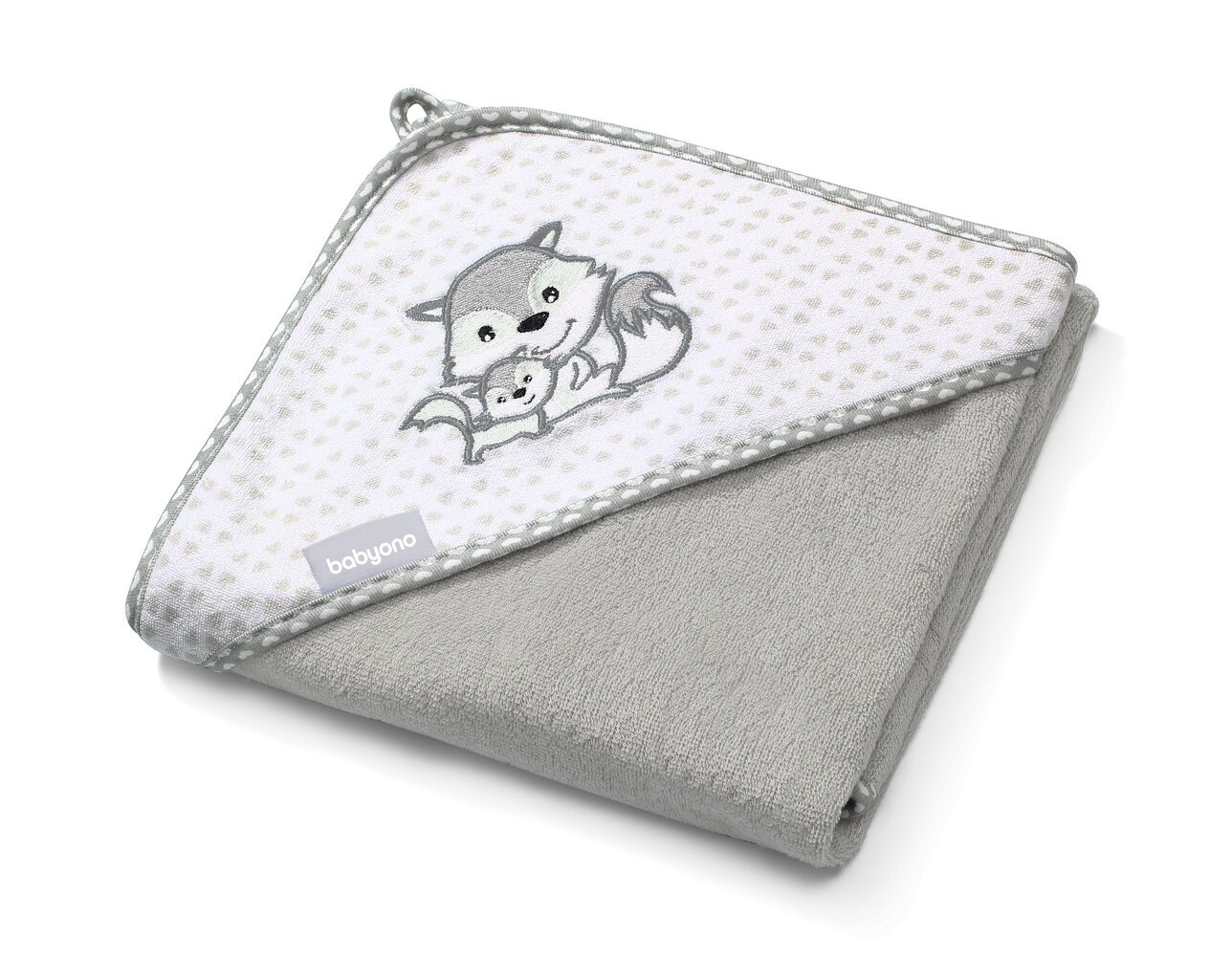 Bambu kylpypyyhe hupulla BabyOno 100x100 harmaa 346/03 hinta ja tiedot | Kylpyvälineet | hobbyhall.fi