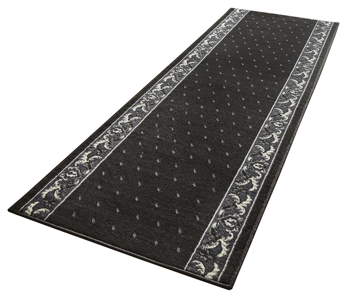 Northrugs matto Hanse Home Basic Floret Musta, 80x400 cm hinta ja tiedot | Isot matot | hobbyhall.fi