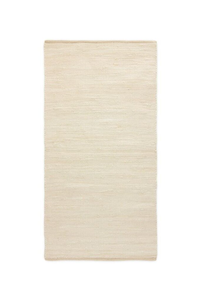 Puuvillamatto, luonnonvalkoinen, 65 x 135 cm. hinta ja tiedot | Isot matot | hobbyhall.fi