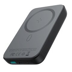 Joyroom-akku 10000mAh 20W Power Delivery Quick Charge Magneettinen langaton Qi-laturi 15W iPhone MagSafe -yhteensopivalle mustalle (JR-W020 Black) hinta ja tiedot | Joyroom Matkapuhelimet ja tarvikkeet | hobbyhall.fi