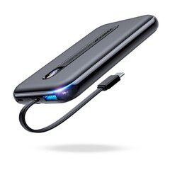 Joyroom Linglong Akkupaketti 10000mAh 20W Virtalähde Pikalataus USB / USB Type C / Sisäänrakennettu USB Type C -kaapeli musta (JR-L001 musta) hinta ja tiedot | Varavirtalähteet | hobbyhall.fi