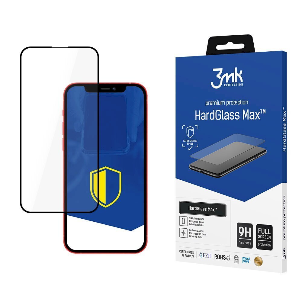 Apple iPhone 13 Pro Musta 3mk HardGlass Max™ suojakääre hinta ja tiedot | Näytönsuojakalvot ja -lasit | hobbyhall.fi