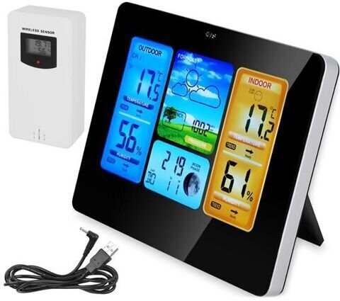 Meteostation ja lisäanturi napapiirin valolle hinta ja tiedot | Sääasemat, lämpö- ja kosteusmittarit | hobbyhall.fi