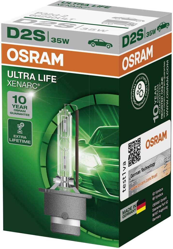 Autopolttimo OS66240ULT Osram OS66240ULT D2S 35W 85V hinta ja tiedot | Polttimot | hobbyhall.fi