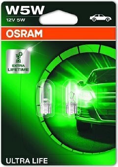 Autopolttimo OS2825ULT-02B Osram OS2825ULT-02B W5W 5W 12V (2 kpl, osat) hinta ja tiedot | Polttimot | hobbyhall.fi