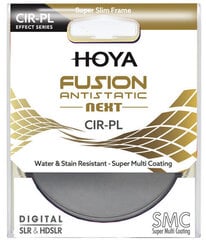 Hoya suodatin pyöreä polarisaatio Fusion Antistaattinen Next 49mm hinta ja tiedot | Kameran suotimet | hobbyhall.fi