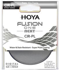 Hoya suodatin pyöreä polarisaatio Fusion One Next 72mm hinta ja tiedot | Kameran suotimet | hobbyhall.fi