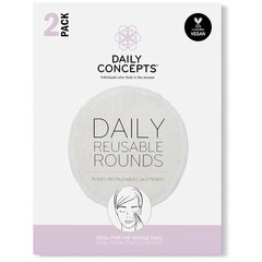 Uudelleenkäytettävät meikinpoistotyynyt (2kpl) Daily Concepts hinta ja tiedot | Kasvojen puhdistusaineet | hobbyhall.fi