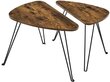 2:n sohvapöydän setti LNT012B01, ruskea / musta hinta ja tiedot | Sohvapöydät | hobbyhall.fi
