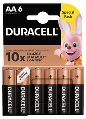 Duracell AA LR6 Paristot, 6kpl hinta ja tiedot | Paristot | hobbyhall.fi