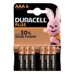 Paristot Duracell AAA, LR03, 6 kpl. hinta ja tiedot | Duracell Valaistus ja sähkölaitteet | hobbyhall.fi