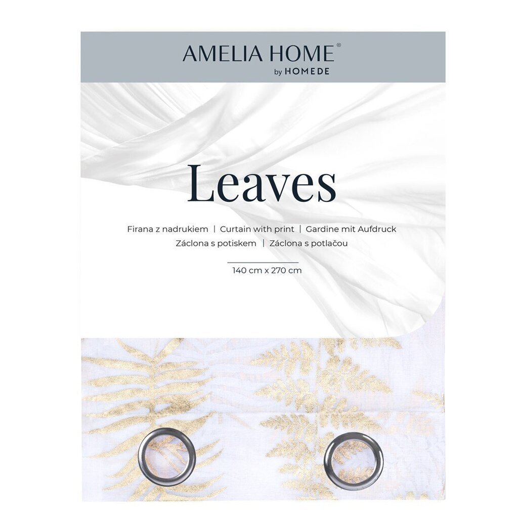 AmeliaHome verho Leaves hinta ja tiedot | Verhot | hobbyhall.fi