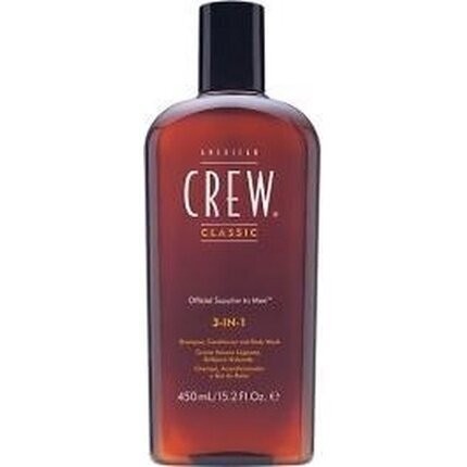 Shampoo-hoitoaine-suihkugeeli American Crew 3in1 miehille 250 ml hinta ja tiedot | Shampoot | hobbyhall.fi