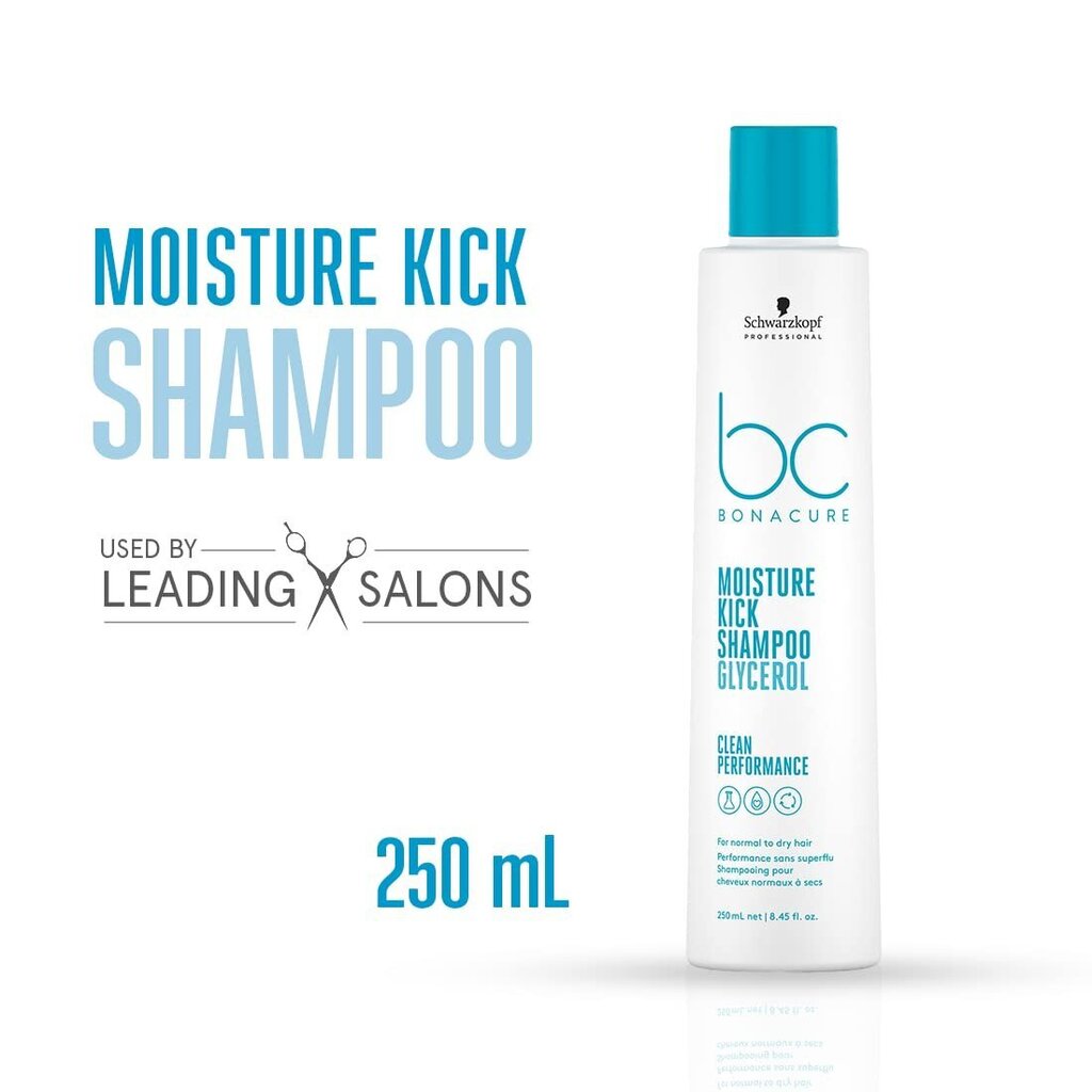 Kosteuttava shampoo Schwarzkopf Bona Cure Moisture Kick Shampoo 250 ml hinta ja tiedot | Shampoot | hobbyhall.fi