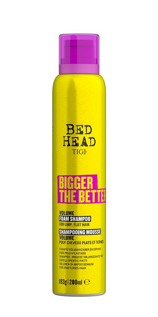 Vaahtoava shampoo, volumetrinen, Tigi Bed Head Bigger The Better 200 ml. hinta ja tiedot | Shampoot | hobbyhall.fi